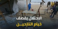 استهداف الخيام على شواطئ البحر في المنطقة الوسطى بغزة